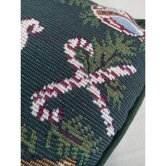 Vintage Dark Green Retangular Seasons Greeting Decorative Christmas Throw Pillow - Picture 12 of 12